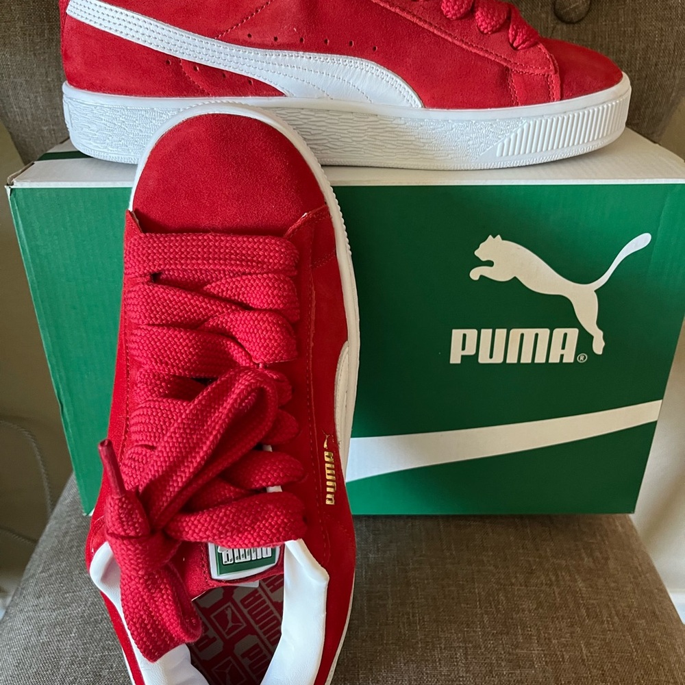 Puma Women’s Red Suede Sneakers